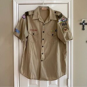 Boy Scouts of America - Men’s Shirt - w/ Cubmaster Award Knot Badge - Size: XL